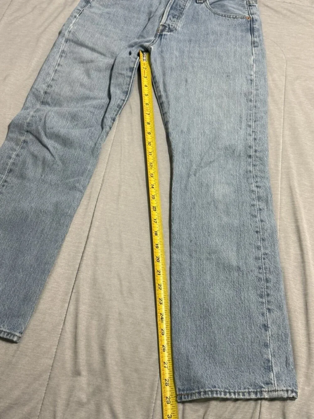 Levis Jeans Mens 30x30 Blue 501 Button Fly Regular Straight American Denim Pants